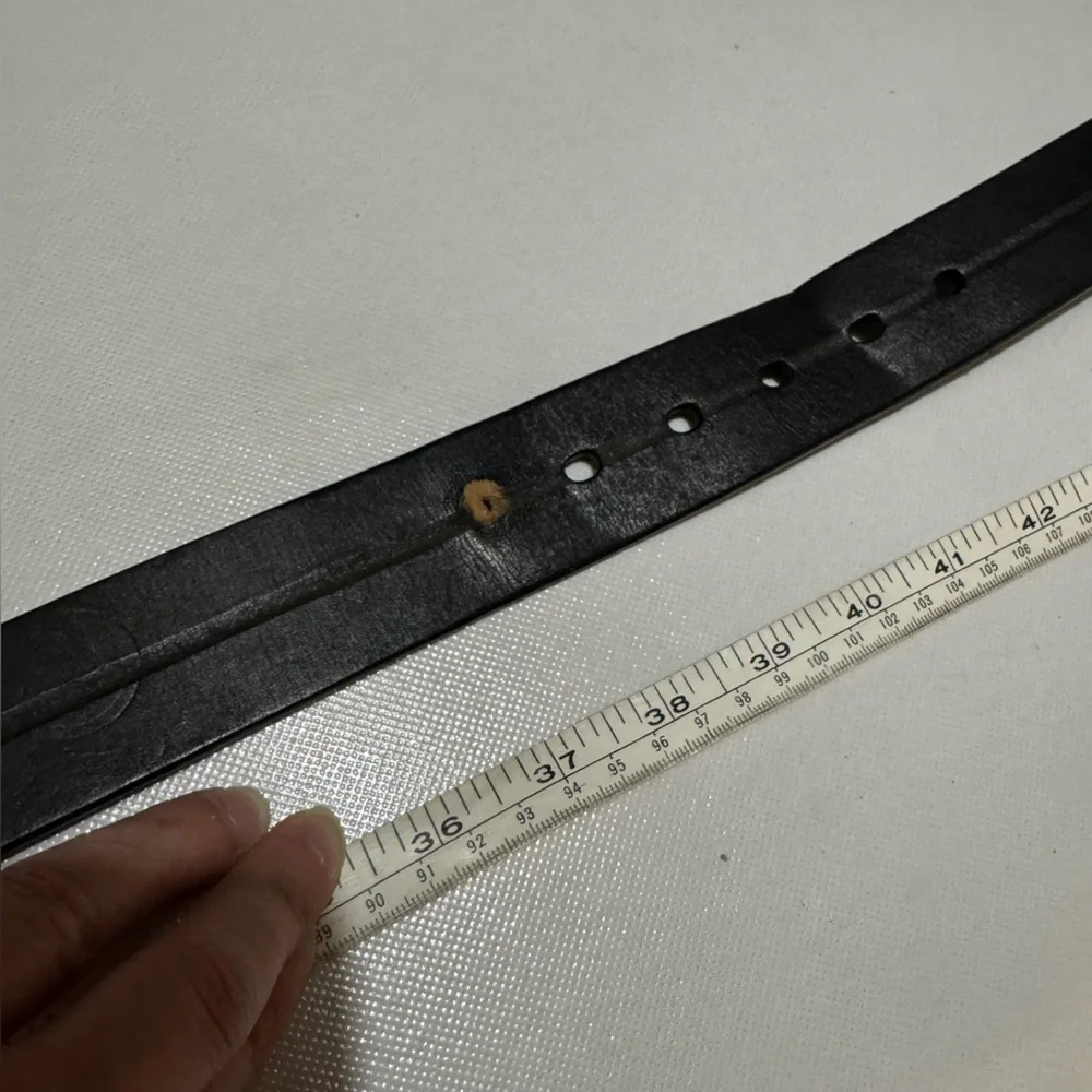 Vintage Black Leather Classic Belt‎ Mens Size 40 Business Casual Western Cowboy